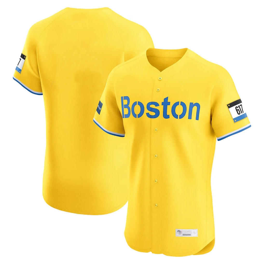 Ldoa B.Red Sox Blank Player Yellow Limited Elite Home Game Stitched Jerseys