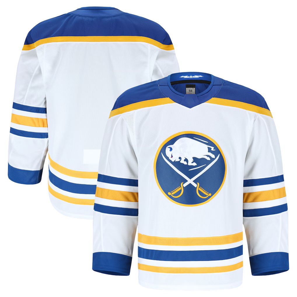 Tuec B.Sabres White Away Authentic Pro Stitched Jerseys