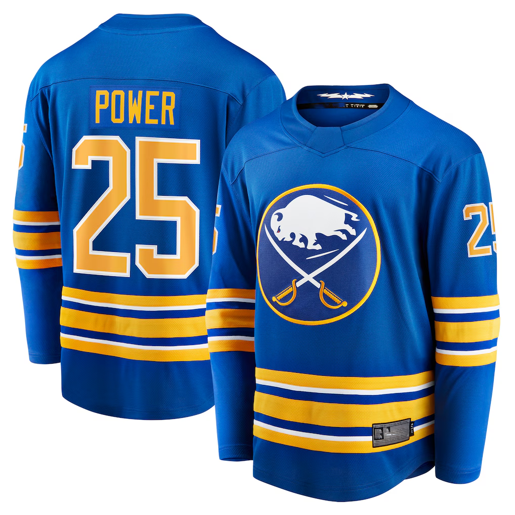 Tuec B.Sabres #25 Owen Power Royal Home Breakaway Player Stitched Jerseys