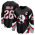 Tuec B.Sabres #26 Rasmus Dahlin Black Alternate Captain Patch Breakaway Stitched Jerseys