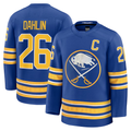Tuec B.Sabres #26 Rasmus Dahlin Royal Premium with Captain's Patch Stitched Jerseys
