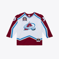 Tuec C.Avalanche Patrick Roy Mitchell & Ness White 1995 Power Play Jerseys