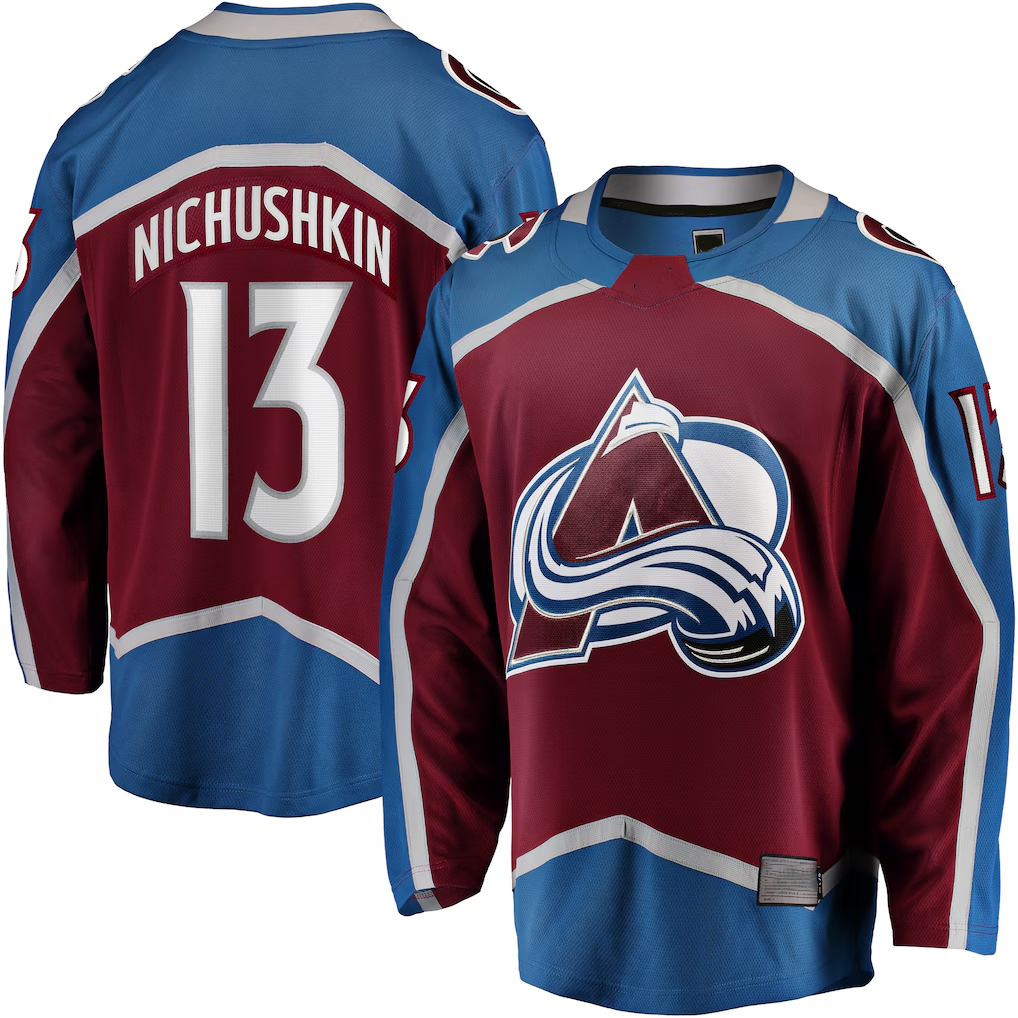 Tuec C.Avalanche #13 Valeri Nichushkin Burgundy Breakaway Player Jerseys