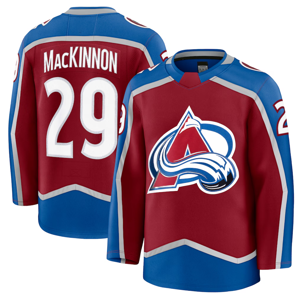 Tuec C.Avalanche #29 Nathan MacKinnon Burgundy Home Premium Jerseys