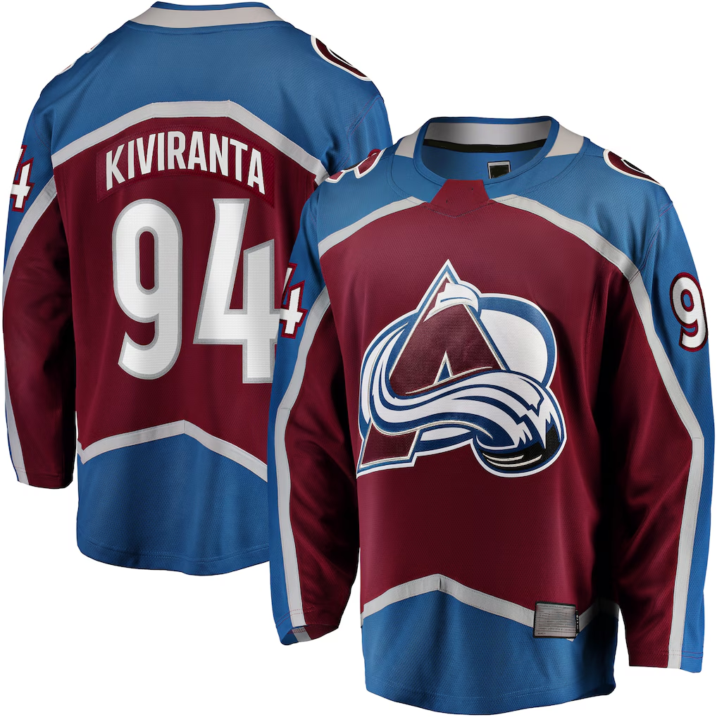 Tuec C.Avalanche #94 Joel Kiviranta Maroon Home Premier Breakaway Player Jerseys