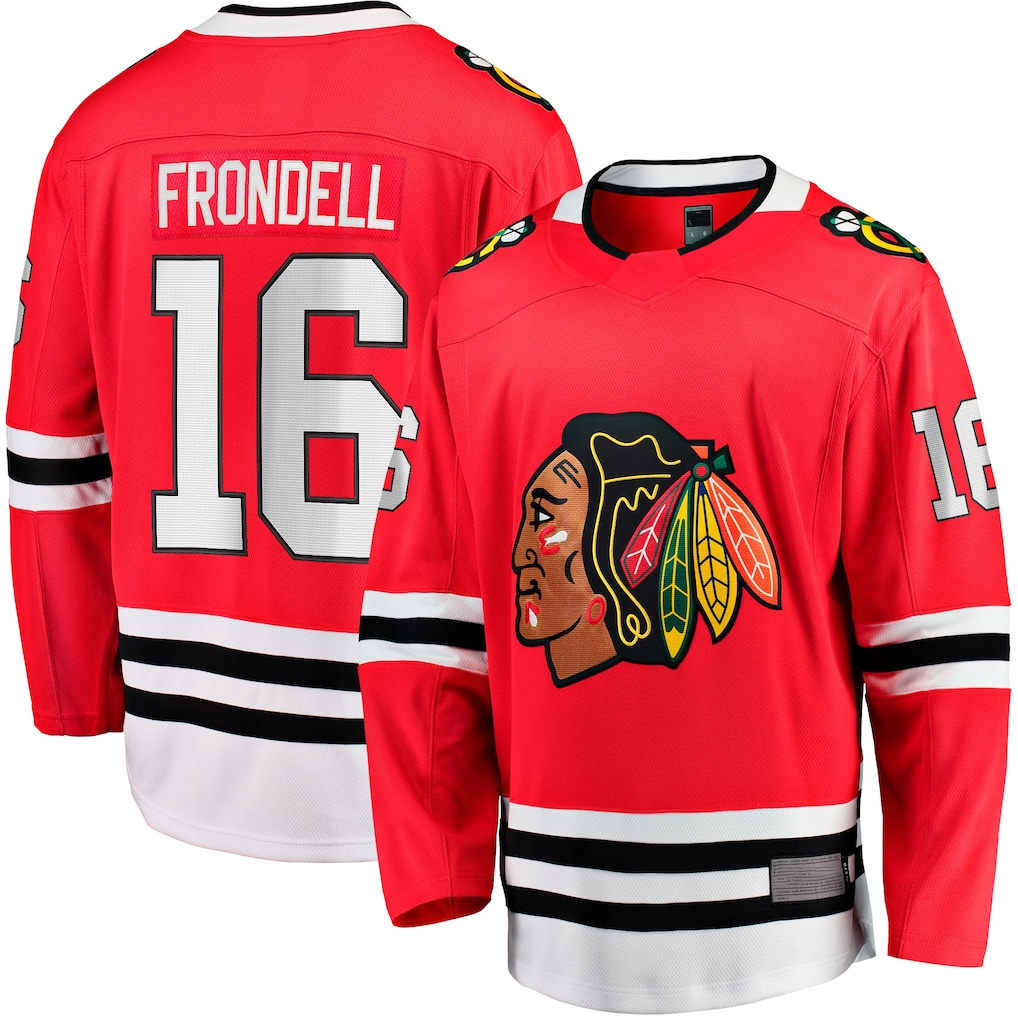 Tuec C.Blackhawks #16 Anton Frondell Red Breakaway Jerseys