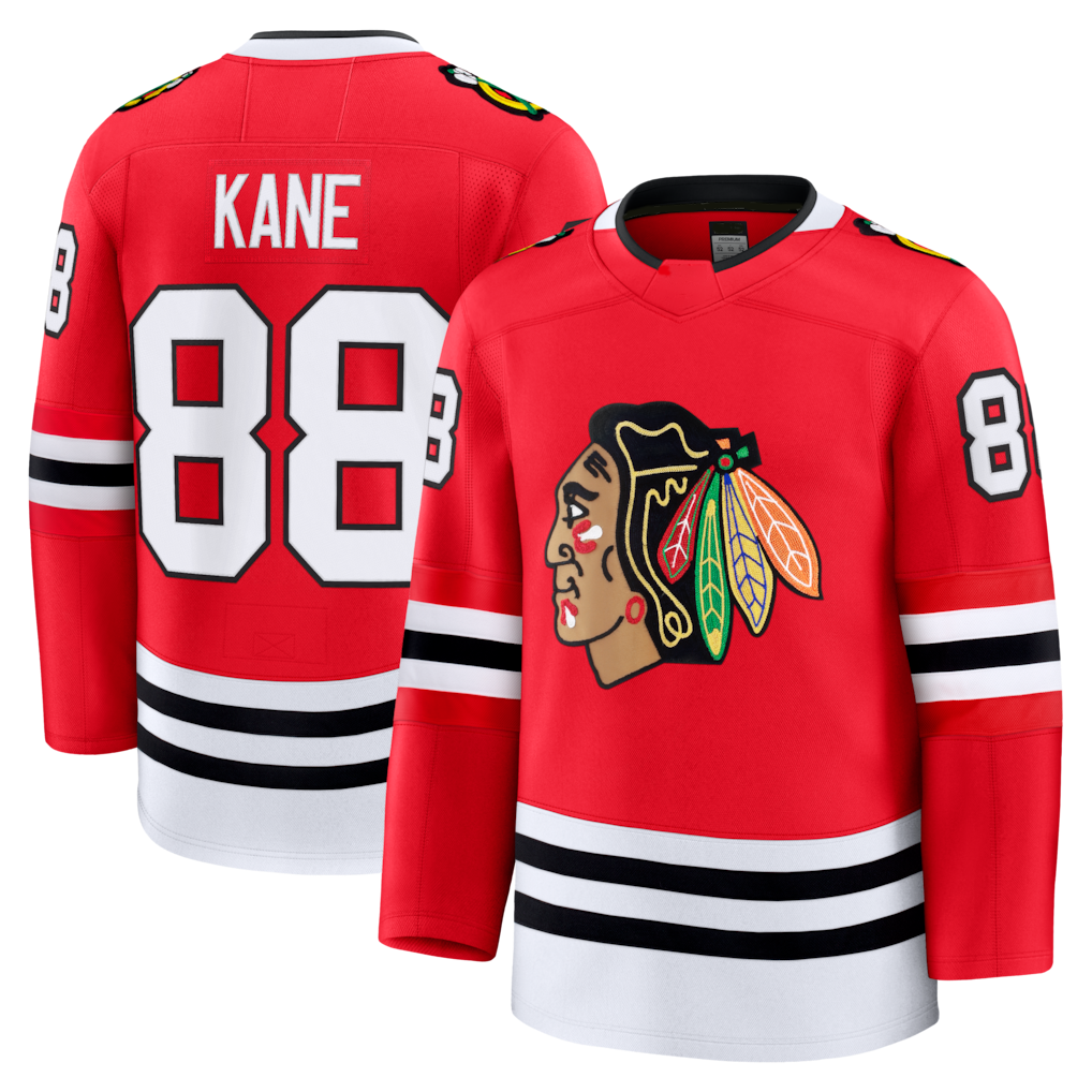 Tuec C.Blackhawks #88 Patrick Kane Red Premium Jerseys
