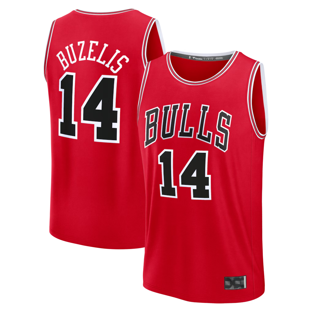 Ldoa C.Bulls #14 Matas Buzelis Red Fast Break Replica Player Jerseys - Icon Edition