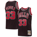Ldoa C.Bulls #33 Scottie Pippen Mitchell & Ness Black Hardwood Classics Swingman Jerseys