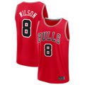 Ldoa C.Bulls #8 Caleb Wilson Red 2026 Draft First Round Pick Fast Break Jerseys - Icon Edition