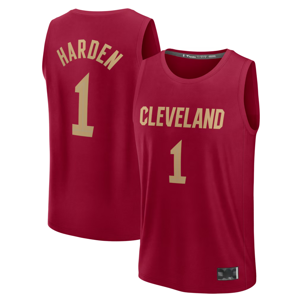 Ldoa C.Cavaliers #1 James Harden  Wine Fast Break Replica Jerseys - Icon Edition