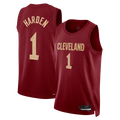 Ldoa C.Cavaliers #1 James Harden Wine Swingman Jerseys - Icon Edition