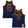 Ldoa C.Cavaliers #23 LeBron James Mitchell & Ness Navy Big & Tall 201516 Swingman Jerseys
