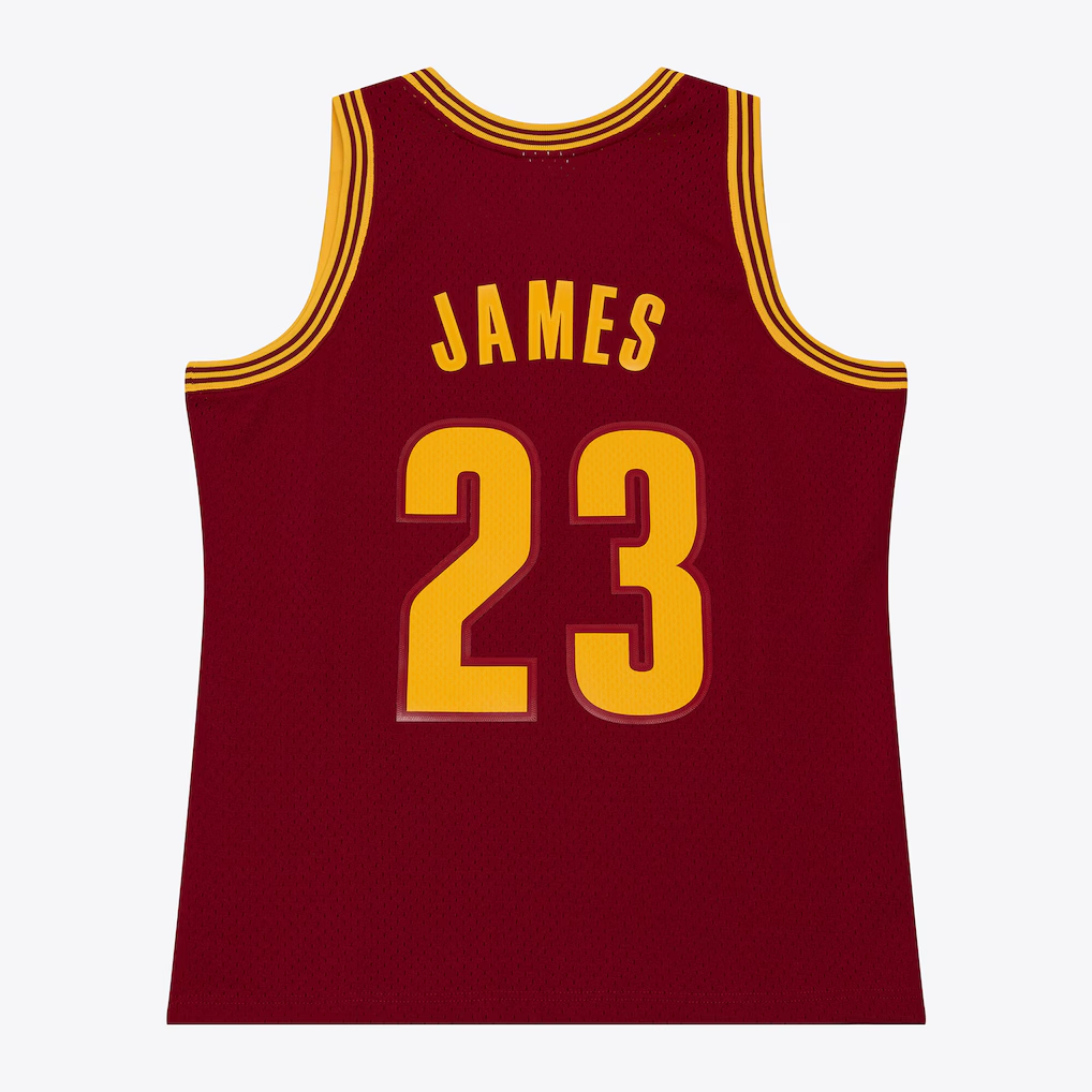 Ldoa C.Cavaliers #23 LeBron James Mitchell & Ness Wine 2015-16 Swingman Jerseys