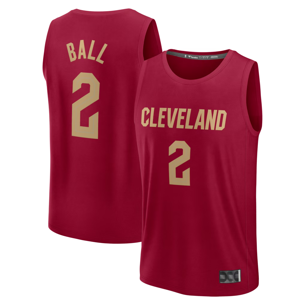 Ldoa C.Cavaliers #2 Lonzo Ball Wine Fast Break Replica Jerseys - Icon Edition