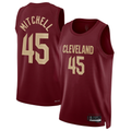 Ldoa C.Cavaliers #45 Donovan Mitchell Wine Swingman Jerseys - Icon Edition