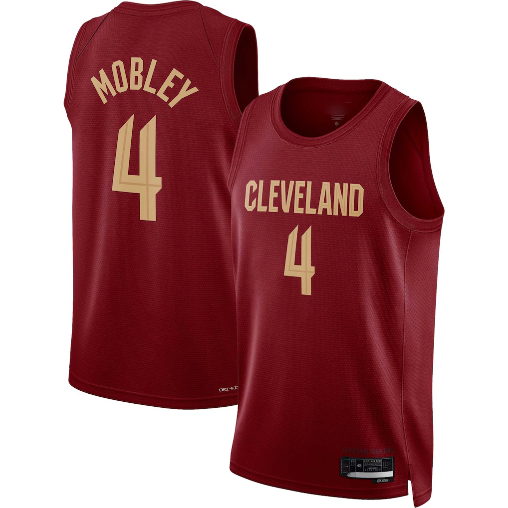 Ldoa C.Cavaliers #4 Evan Mobley Wine Swingman Jerseys - Icon Edition