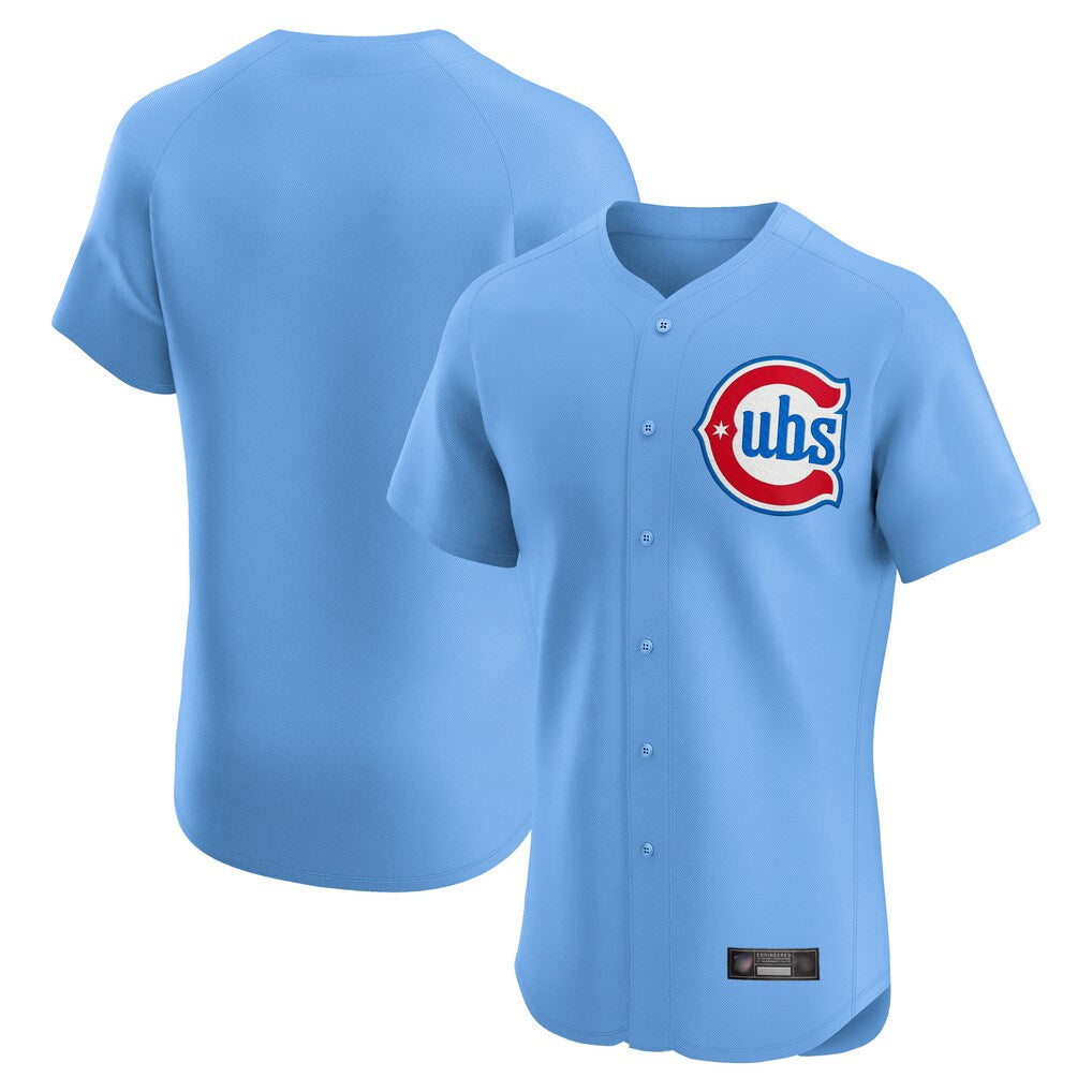 Ldoa C.Cubs Light Blue Limited Elite Home Game Blank Player Stitched Jerseys