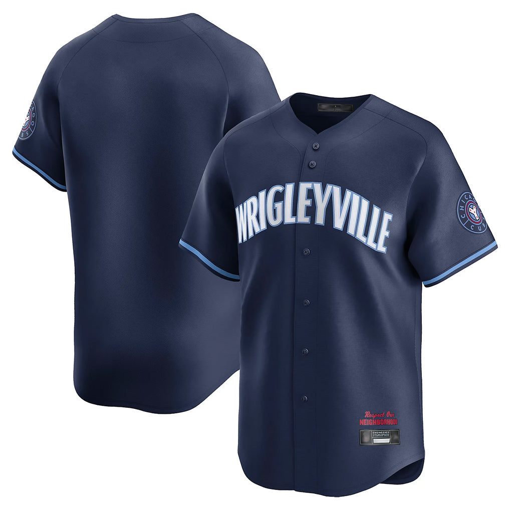 Ldoa C.Cubs Navy City Connect Limited Home Blank Player Stitched Jerseys