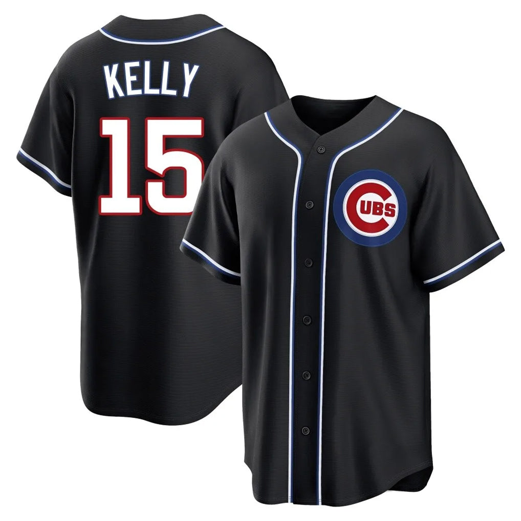 Ldoa C.Cubs #15 Carson Kelly Player Black Fashion Out Game Stitched Jerseys