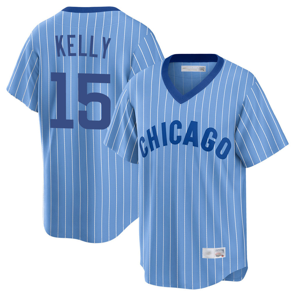 Ldoa C.Cubs #15 Carson Kelly Player Blue T-shirt Cooperstown Collection Limited Stitched Jerseys