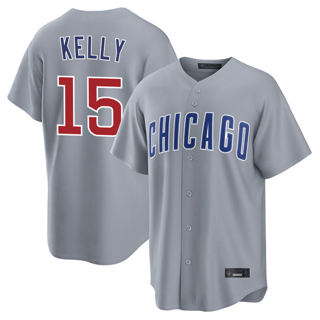 Ldoa C.Cubs #15 Carson Kelly Player Gray Home Game Stitched Jerseys
