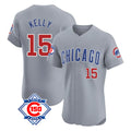 Ldoa C.Cubs #15 Carson Kelly Player Gray Road 150th Anniversary Limited Elite Home Stitched Jerseys