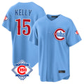 Ldoa C.Cubs #15 Carson Kelly Player Light Blue 150th Anniversary Home Game Stitched Jerseys