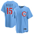Ldoa C.Cubs #15 Carson Kelly Player Light Blue Home Game Stitched Jerseys
