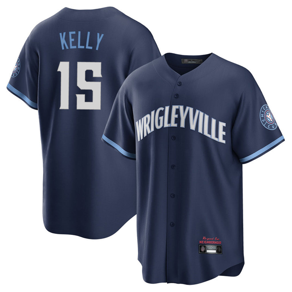 Ldoa C.Cubs #15 Carson Kelly Player Navy City Connect Home Game Stitched Jerseys