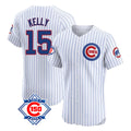 Ldoa C.Cubs #15 Carson Kelly Player White 150th Anniversary Limited Elite Home Game Stitched Jerseys