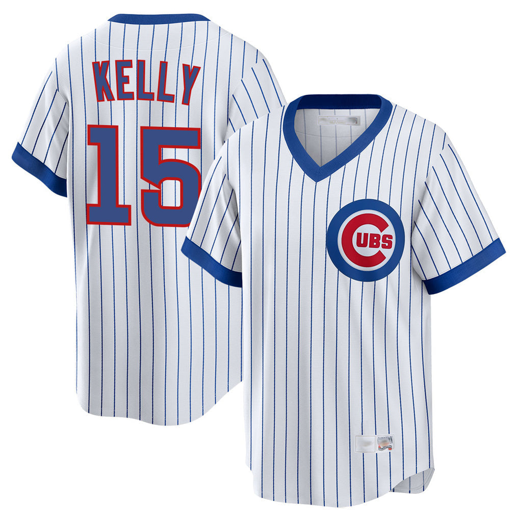 Ldoa C.Cubs #15 Carson Kelly Player White T-shirt Cooperstown Collection Limited Stitched Jerseys