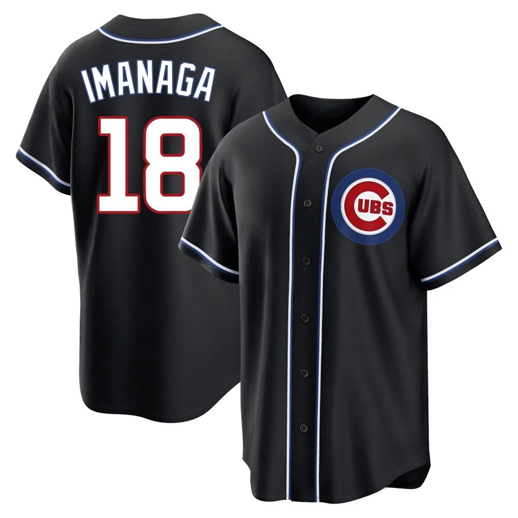 Ldoa C.Cubs #18 Shota Imanaga Player Black Fashion Out Game Stitched Jerseys