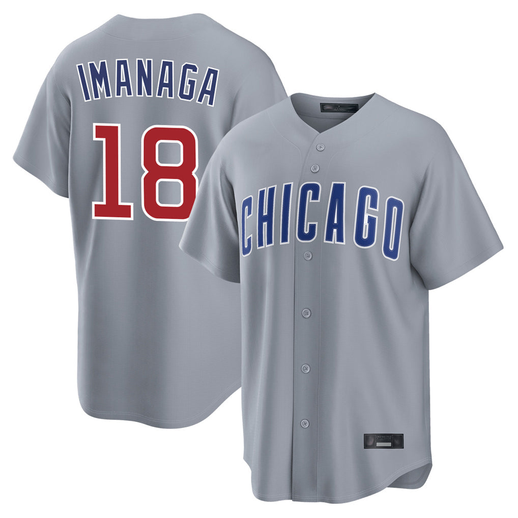 Ldoa C.Cubs #18 Shota Imanaga Player Gray Home Game Stitched Jerseys