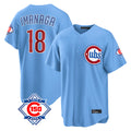 Ldoa C.Cubs #18 Shota Imanaga Player Light Blue 150th Anniversary Home Game Stitched Jerseys