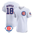 Ldoa C.Cubs #18 Shota Imanaga Player White 150th Anniversary Limited Elite Home Game Stitched Jerseys