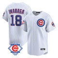 Ldoa C.Cubs #18 Shota Imanaga Player White 150th Anniversary Limited Home Game Stitched Jerseys