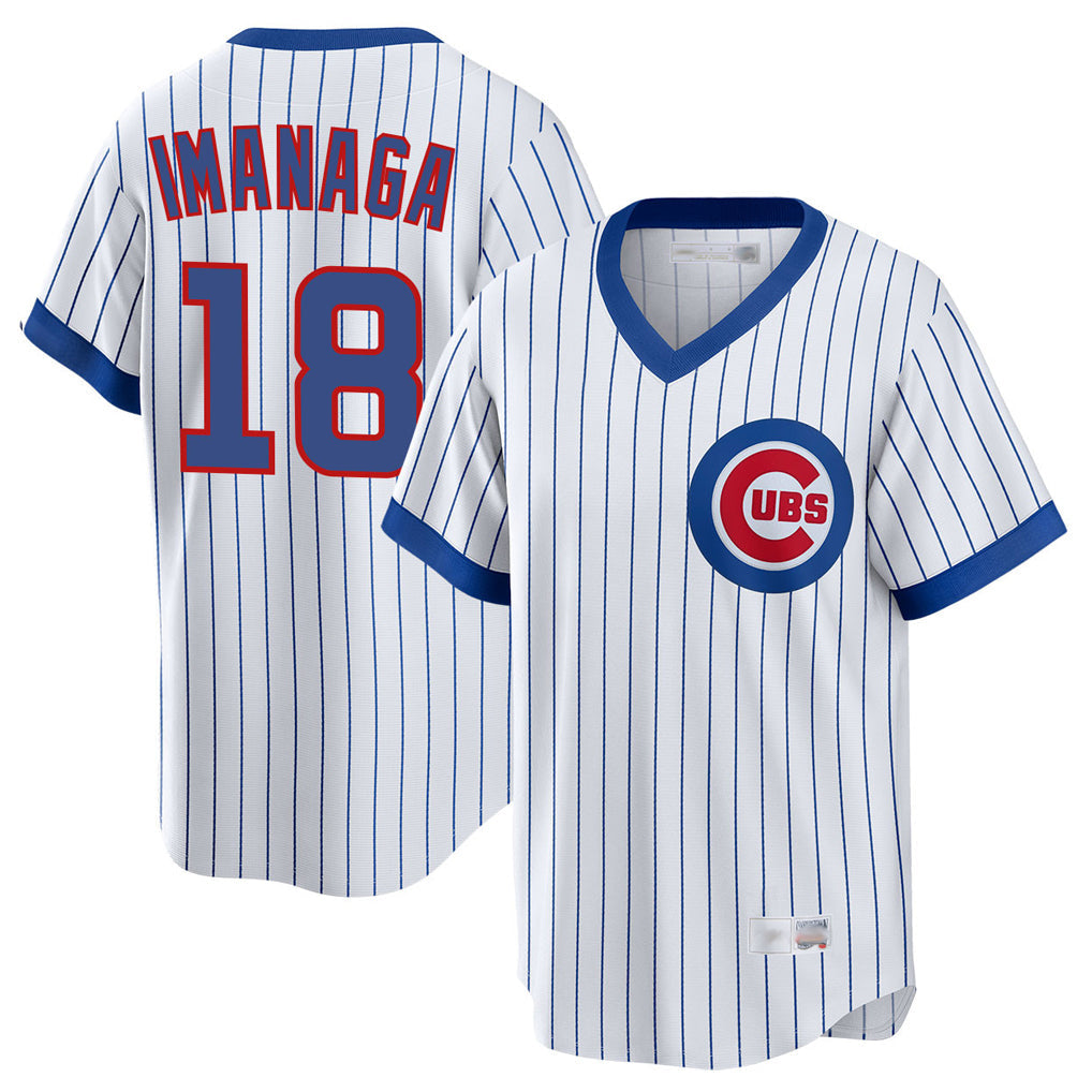 Ldoa C.Cubs #18 Shota Imanaga Player White T-shirt Cooperstown Collection Limited Stitched Jerseys