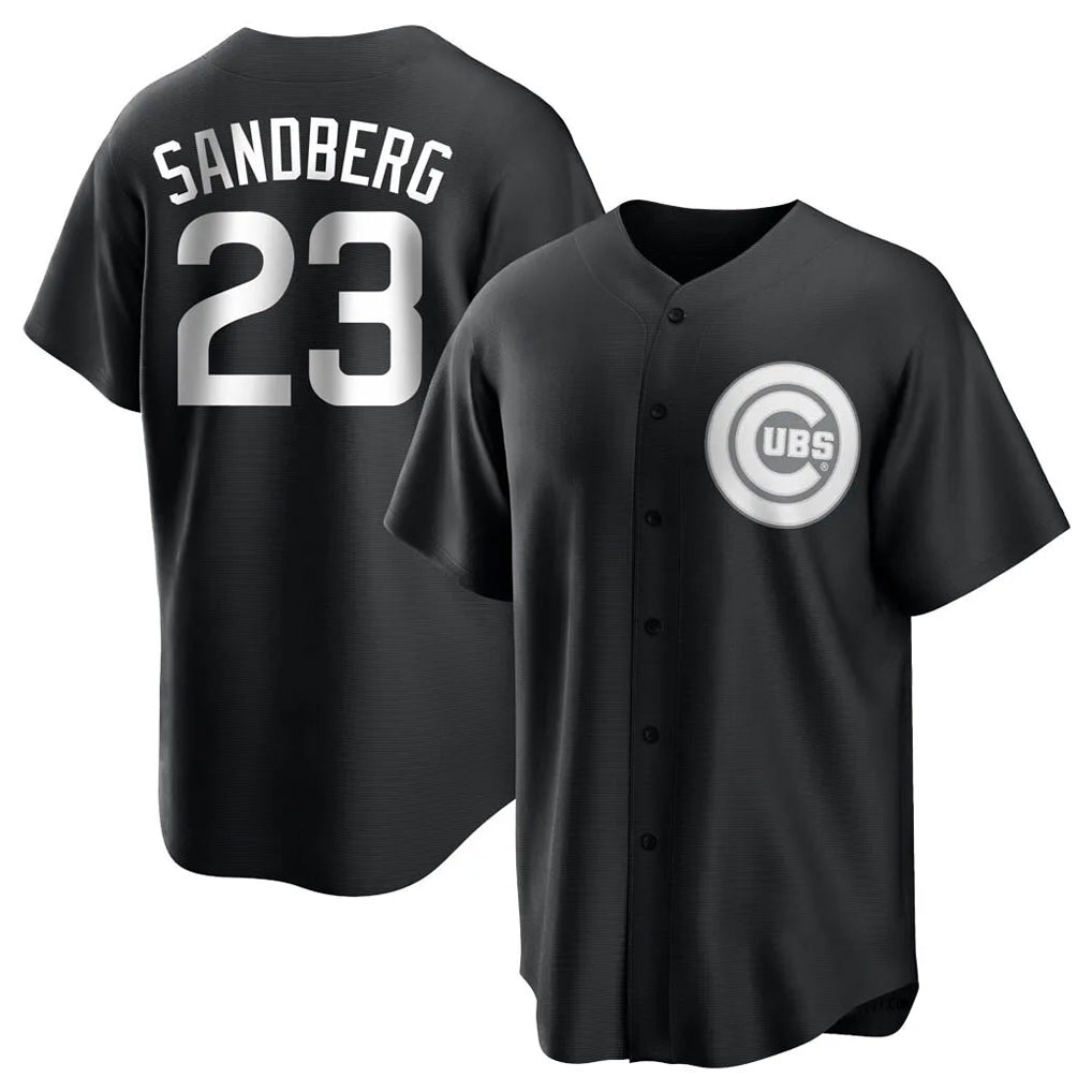 Ldoa C.Cubs #23 Ryne Sandberg Player Black Game Stitched Jerseys