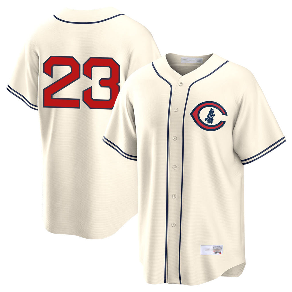 Ldoa C.Cubs #23 Ryne Sandberg Player Cream Field of Dreams Home Game Stitched Jerseys