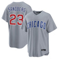 Ldoa C.Cubs #23 Ryne Sandberg Player Gray Home Game Stitched Jerseys