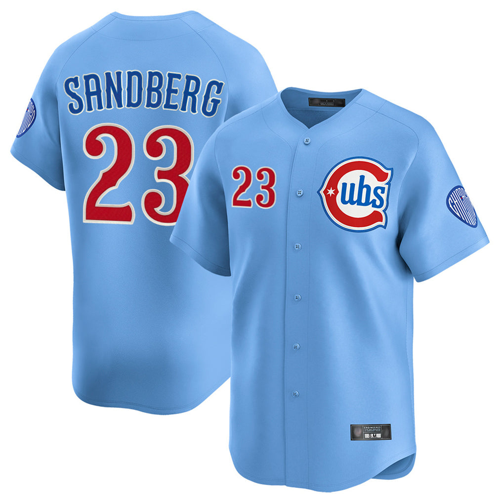 Ldoa C.Cubs #23 Ryne Sandberg Player Light Blue Limited Home Stitched Jerseys