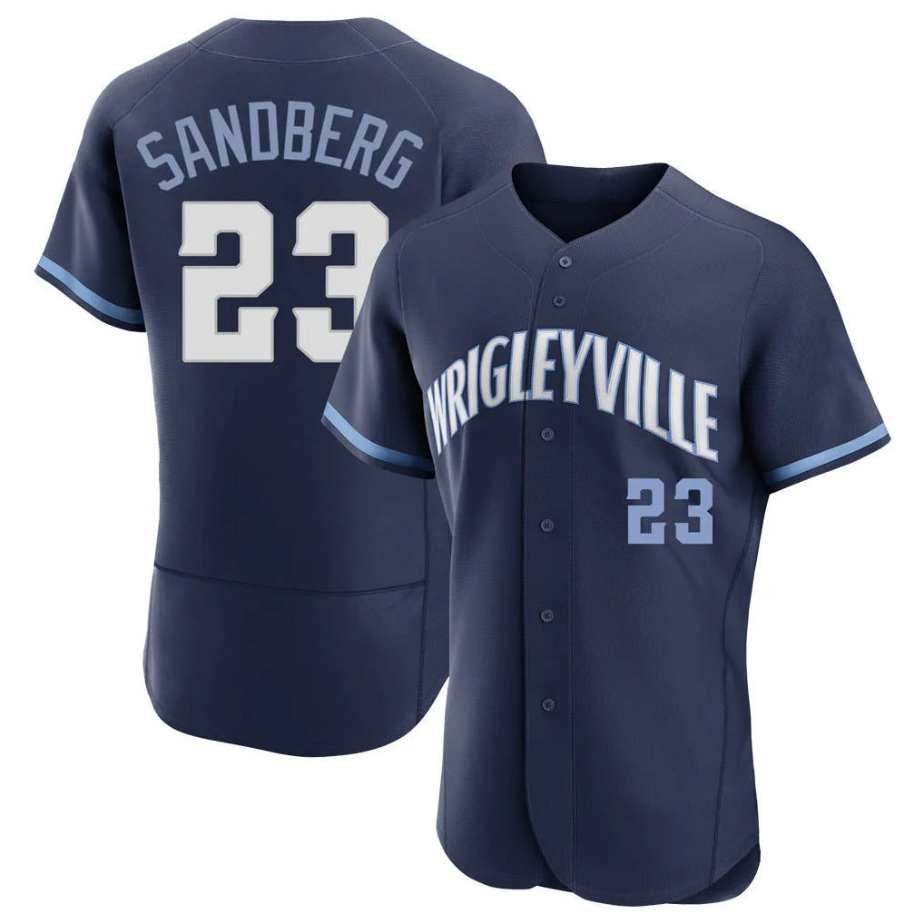 Ldoa C.Cubs #23 Ryne Sandberg Player Navy City Connect Limited Elite Home Stitched Jerseys