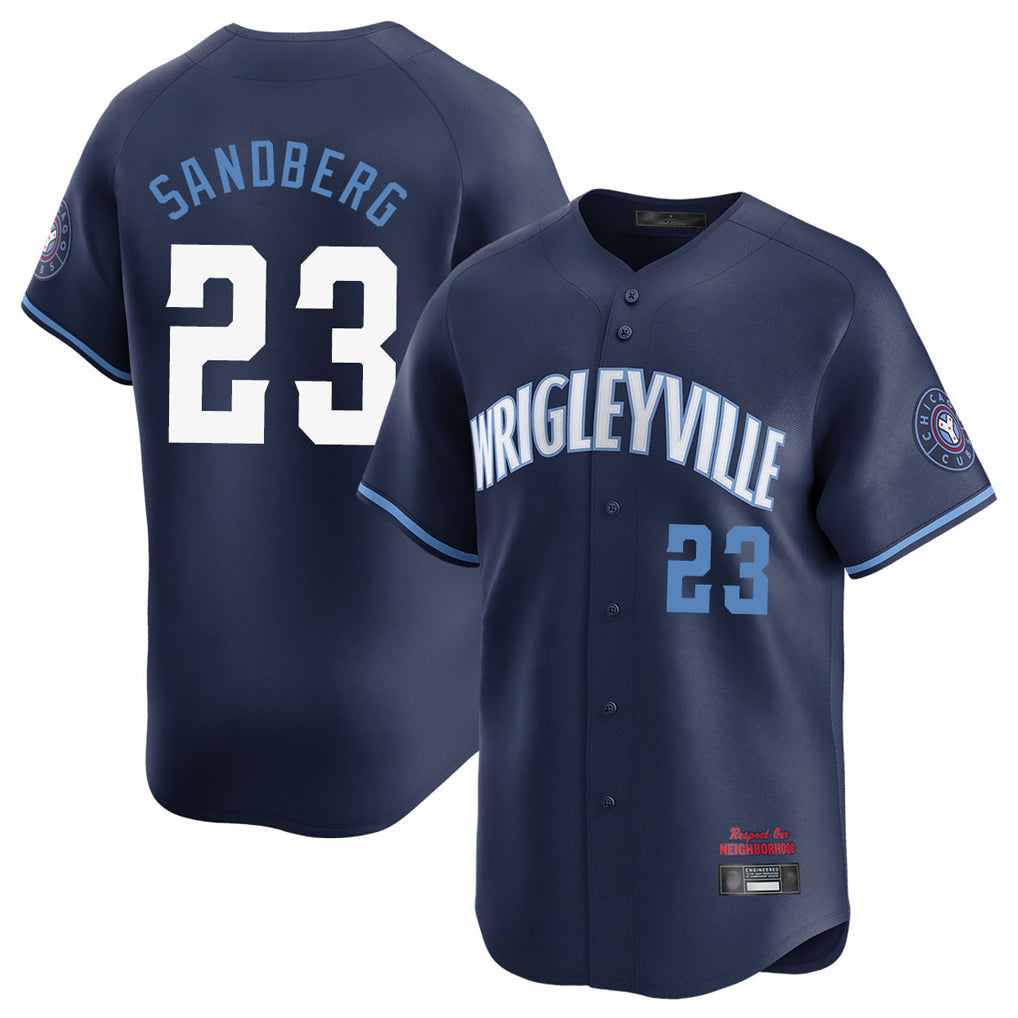 Ldoa C.Cubs #23 Ryne Sandberg Player Navy City Connect Limited Home Stitched Jerseys