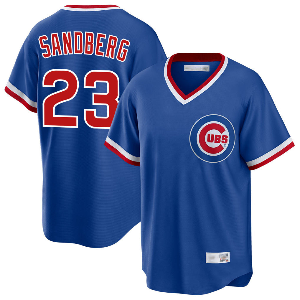 Ldoa C.Cubs #23 Ryne Sandberg Player Royal T-shirt Cooperstown Collection Limited Stitched Jerseys