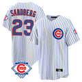 Ldoa C.Cubs #23 Ryne Sandberg Player White 150th Anniversary Home Game Stitched Jerseys