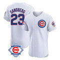 Ldoa C.Cubs #23 Ryne Sandberg Player White 150th Anniversary Limited Elite Home Game Stitched Jerseys