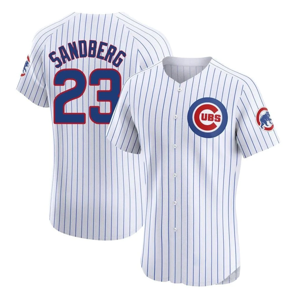 Ldoa C.Cubs #23 Ryne Sandberg Player White Limited Elite Home Game Stitched Jerseys