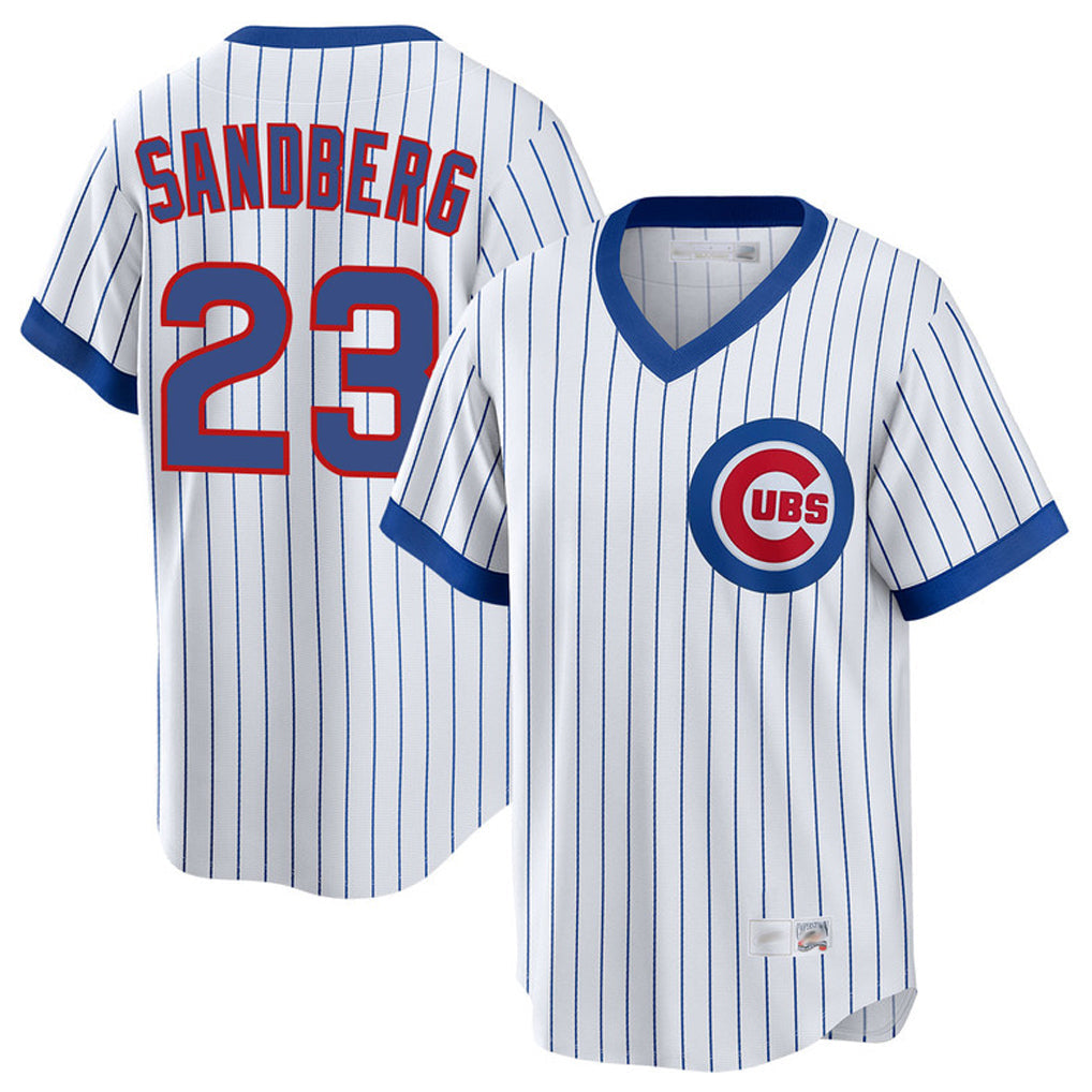 Ldoa C.Cubs #23 Ryne Sandberg Player White T-shirt Cooperstown Collection Limited Stitched Jerseys