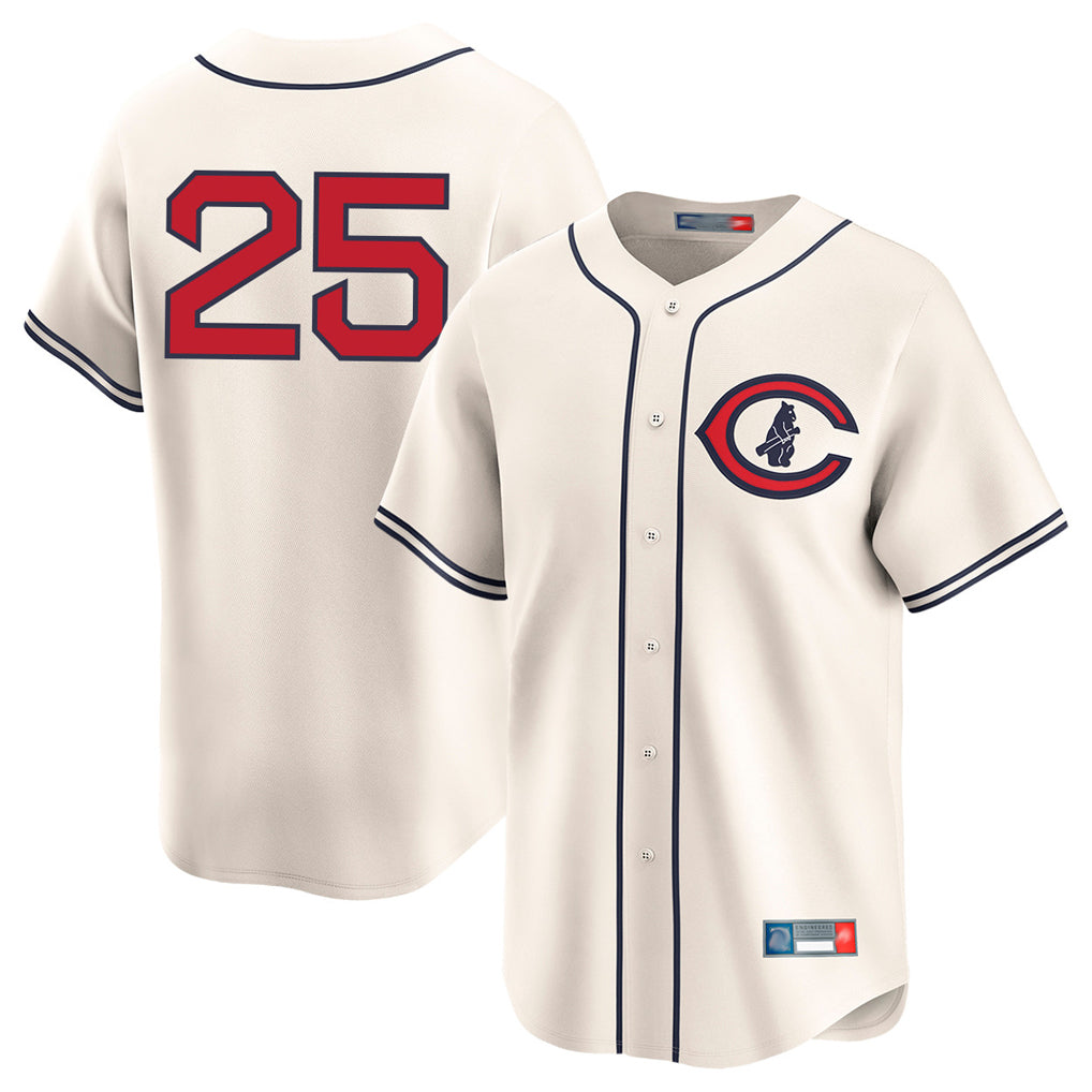 Ldoa C.Cubs #25 Mois¡§|s Ballesteros Player Cream Field of Dreams Limited Home Game Stitched Jerseys